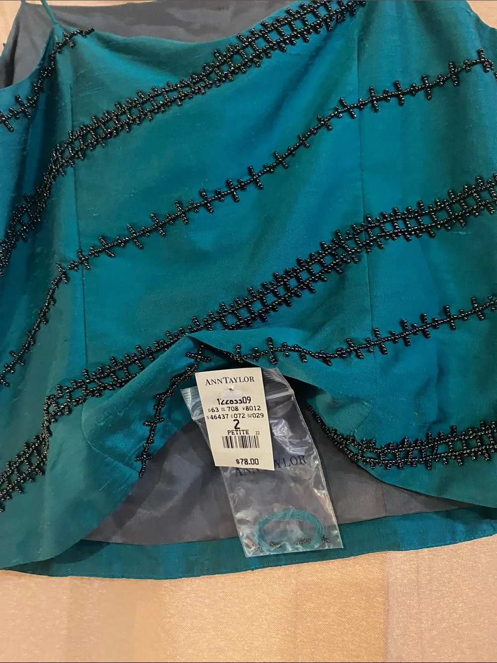 Vintage Y2K-era Ann Taylor Petite beaded camisole top